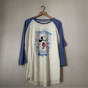 Disney Festival Of Holidays Long Sleeve Baseball Tee